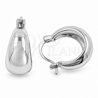 White Gold Filled Small Hoop, Polished, Rhodium Finish, 02.195.0198.1.16
