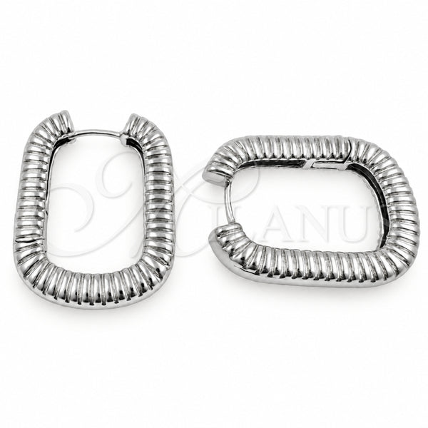 White Gold Filled Huggie Hoop, Polished, Rhodium Finish, 02.195.0411.1.22