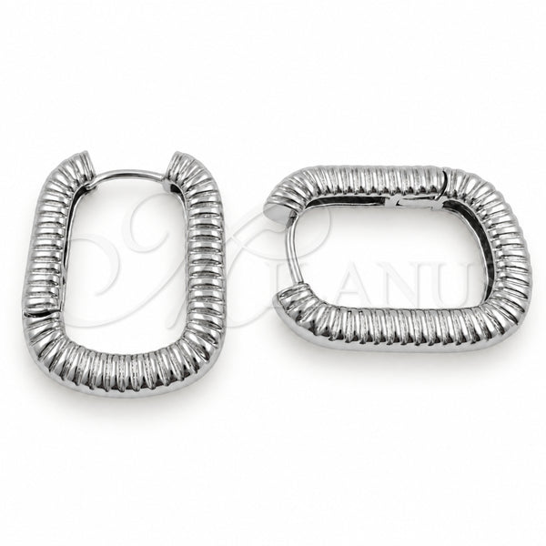 White Gold Filled Huggie Hoop, Polished, Rhodium Finish, 02.195.0411.1.18