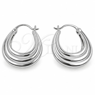 White Gold Filled Small Hoop, Polished, Rhodium Finish, 02.195.0415.1.20
