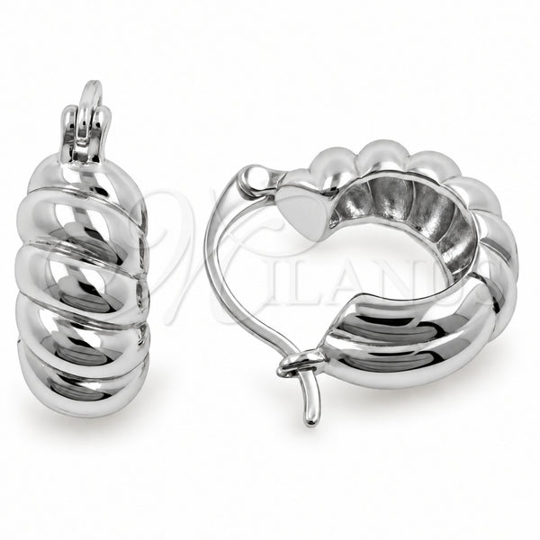 White Gold Filled Small Hoop, Polished, Rhodium Finish, 02.195.0417.1.16