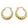 Oro Laminado Small Hoop, Gold Filled Style Polished, Golden Finish, 02.195.0418.22