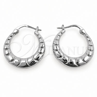 White Gold Filled Small Hoop, Polished, Rhodium Finish, 02.195.0418.1.22