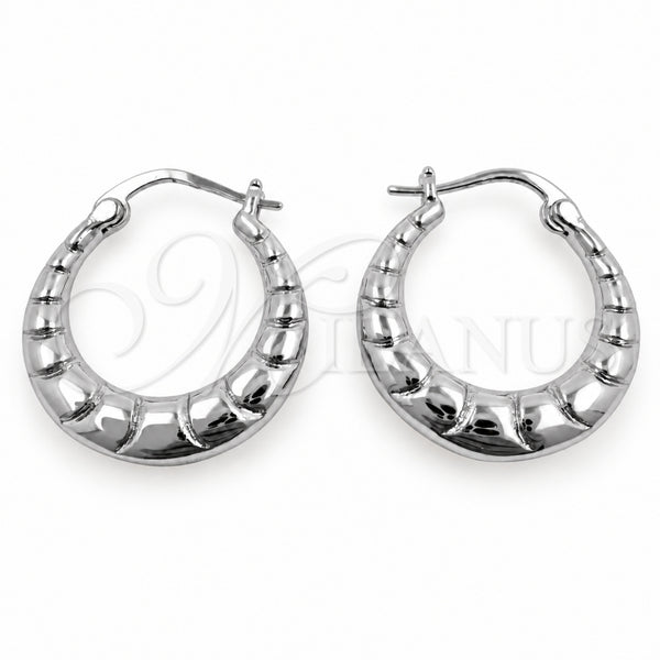 White Gold Filled Small Hoop, Polished, Rhodium Finish, 02.195.0418.1.22