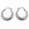 White Gold Filled Small Hoop, Polished, Rhodium Finish, 02.195.0418.1.22