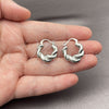 White Gold Filled Small Hoop, Twist Design, Polished, Rhodium Finish, 02.195.0420.1.20