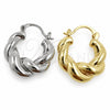 White Gold Filled Small Hoop, Twist Design, Polished, Rhodium Finish, 02.195.0420.1.20