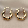 Oro Laminado Small Hoop, Gold Filled Style Polished, Golden Finish, 02.195.0421.25