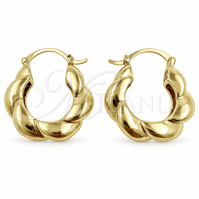 Oro Laminado Small Hoop, Gold Filled Style Polished, Golden Finish, 02.195.0421.25
