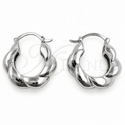 White Gold Filled Small Hoop, Polished, Rhodium Finish, 02.195.0421.1.25