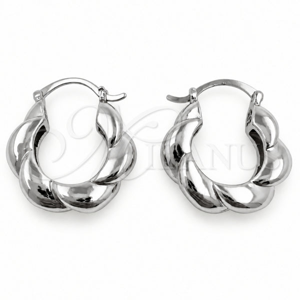 White Gold Filled Small Hoop, Polished, Rhodium Finish, 02.195.0421.1.25
