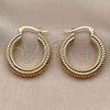 Oro Laminado Small Hoop, Gold Filled Style Polished, Golden Finish, 02.195.0422.25
