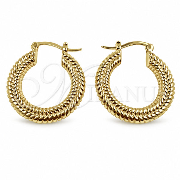 Oro Laminado Small Hoop, Gold Filled Style Polished, Golden Finish, 02.195.0422.25