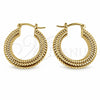 Oro Laminado Small Hoop, Gold Filled Style Polished, Golden Finish, 02.195.0422.25