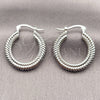 White Gold Filled Small Hoop, Polished, Rhodium Finish, 02.195.0422.1.25