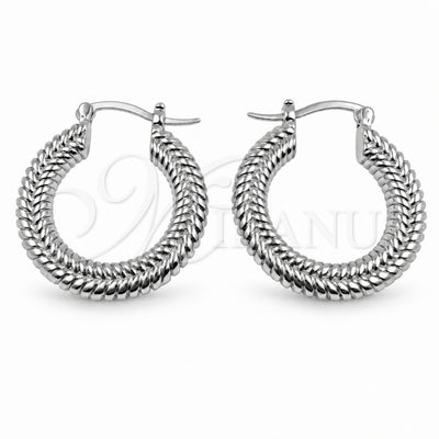 White Gold Filled Small Hoop, Polished, Rhodium Finish, 02.195.0422.1.25