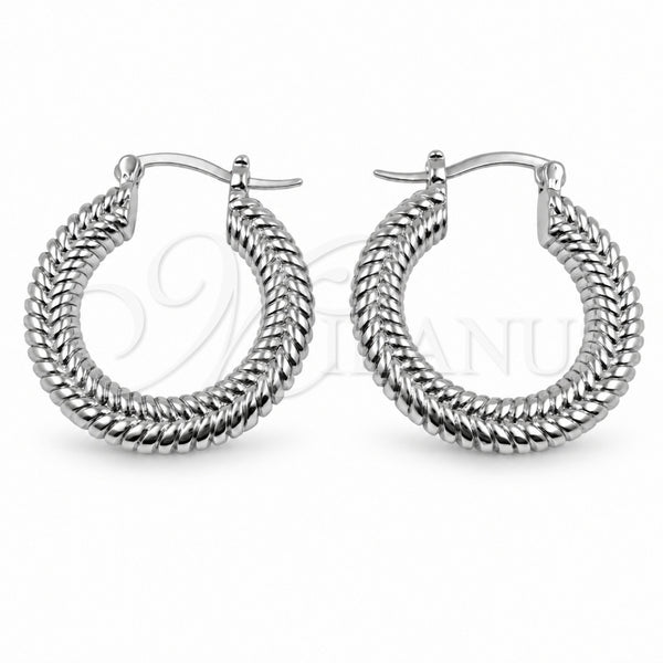 White Gold Filled Small Hoop, Polished, Rhodium Finish, 02.195.0422.1.25