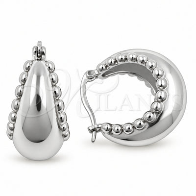 White Gold Filled Small Hoop, Polished, Rhodium Finish, 02.195.0424.1.25