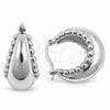 White Gold Filled Small Hoop, Polished, Rhodium Finish, 02.195.0424.1.25