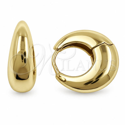 Oro Laminado Huggie Hoop, Gold Filled Style Polished, Golden Finish, 02.195.0171.17