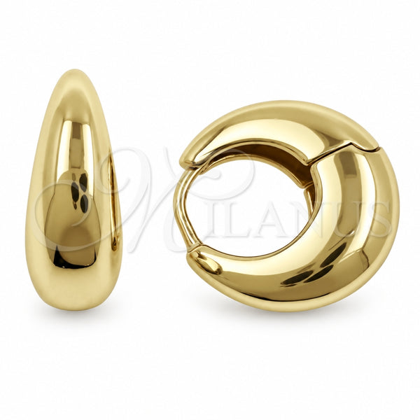 Oro Laminado Huggie Hoop, Gold Filled Style Polished, Golden Finish, 02.195.0171.17