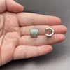 White Gold Filled Huggie Hoop, with White Micro Pave, Polished, Rhodium Finish, 02.195.0439.1.12