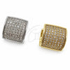 White Gold Filled Huggie Hoop, with White Micro Pave, Polished, Rhodium Finish, 02.195.0439.1.12