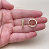 Oro Laminado Huggie Hoop, Gold Filled Style with White Micro Pave, Polished, Golden Finish, 02.195.0440.18