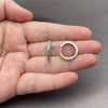 White Gold Filled Huggie Hoop, with White Micro Pave, Polished, Rhodium Finish, 02.195.0440.1.18