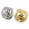 Oro Laminado Huggie Hoop, Gold Filled Style Heart Design, Polished, Golden Finish, 02.195.0450.15