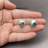 White Gold Filled Huggie Hoop, Heart Design, Polished, Rhodium Finish, 02.195.0450.1.15