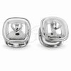 White Gold Filled Huggie Hoop, Heart Design, Polished, Rhodium Finish, 02.195.0450.1.15