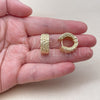 Oro Laminado Huggie Hoop, Gold Filled Style Polished, Golden Finish, 02.195.0452.20