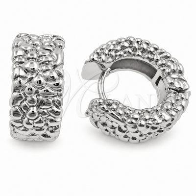White Gold Filled Huggie Hoop, Polished, Rhodium Finish, 02.195.0452.1.20