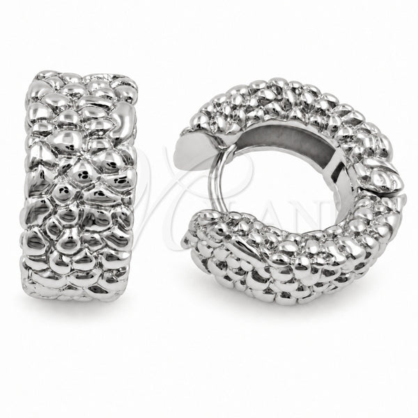 White Gold Filled Huggie Hoop, Polished, Rhodium Finish, 02.195.0452.1.20