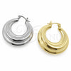 Oro Laminado Medium Hoop, Gold Filled Style Hollow Design, Polished, Golden Finish, 02.195.0453.30