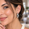 White Gold Filled Medium Hoop, Hollow Design, Polished, Rhodium Finish, 02.195.0453.1.30