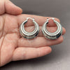White Gold Filled Medium Hoop, Hollow Design, Polished, Rhodium Finish, 02.195.0453.1.30