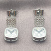 White Gold Filled Stud Earring, with White Cubic Zirconia, Polished, Rhodium Finish, 02.344.0176.3