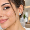 White Gold Filled Stud Earring, Cluster Design, with White Cubic Zirconia, Polished, Rhodium Finish, 02.344.0167.1