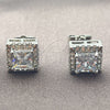 White Gold Filled Stud Earring, Cluster Design, with White Cubic Zirconia, Polished, Rhodium Finish, 02.344.0167.1