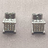 White Gold Filled Stud Earring, with White Micro Pave, Polished, Rhodium Finish, 02.342.0042.1