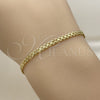 Oro Laminado Basic Bracelet, Gold Filled Style Bismark Design, Polished, Golden Finish, 04.213.0262.06 (Thickness, 6 Inches Length)
