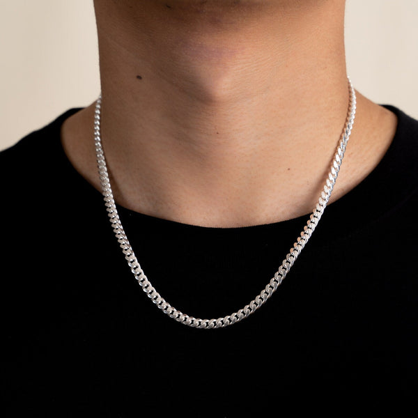 Sterling silver curb link chain, 22 inches — main product view — SKU GD200.22
