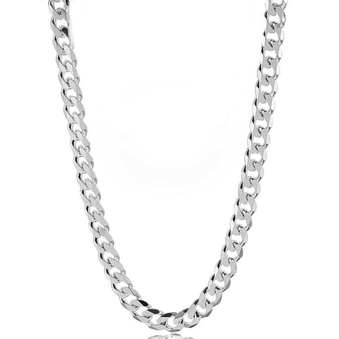 Sterling Silver Chain Curb Link Chain GD200 - Cadena Cubana - Wholesale
