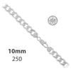 Sterling silver curb link chain — alternate product view — SKU GD250