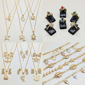 Gold Filled Jewelry — 24 Marine Items $4.12 ea in Wholesale Box — main product view — SKU 157066 | Oro Laminado joyería — 24 Marine Items $4.12 ea in Wholesale Box — SKU 157066