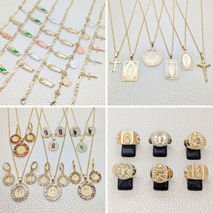 Gold Filled Jewelry — 24 Religious Items $4.12 ea in Wholesale Box — main product view — SKU 157015 | Oro Laminado joyería — 24 Religious Items $4.12 ea in Wholesale Box — SKU 157015
