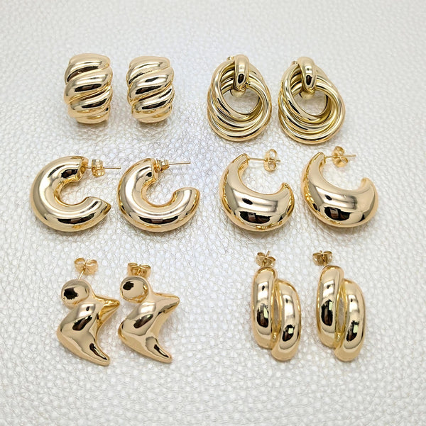 Gold Filled Jewelry — 24 Chunky Items $4.12 ea in Wholesale Box — alternate product view — SKU 157064 | Oro Laminado joyería — 24 Chunky Items $4.12 ea in Wholesale Box — SKU 157064