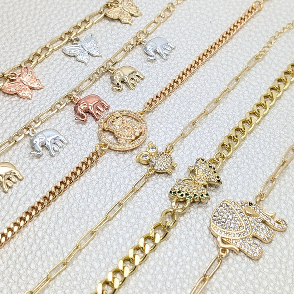 Gold Filled Jewelry — 24 Animal Items $4.12 ea in Wholesale Box — alternate product view — SKU 157065 | Oro Laminado joyería — 24 Animal Items $4.12 ea in Wholesale Box — SKU 157065